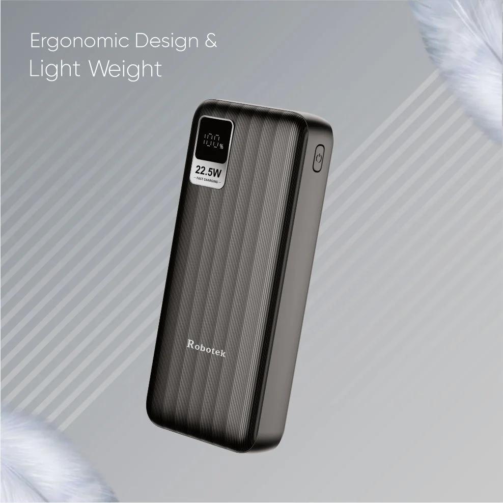 ROBOTEK S18 Energy 20000mAh Type-C PD Fast Charging Power Bank | 22.5W PD Type C