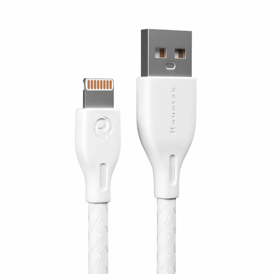 Robotek Lightning Cable 1 m Raftaar DC 10X (Compatible with Apple Devices, White)