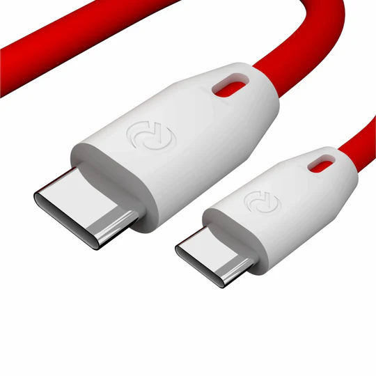 ROBOTEK DC121 Type-C to Type-C Fast Charging Cable | Type C Fast Charging | USB-C Cable With Power Delivery | 60W/3A PD Fast Charging Cable & 480Mbps Data Sync | Compatible with Smartphones, Tablets, Laptops & other Type-C devices (Type C to Type C) Red