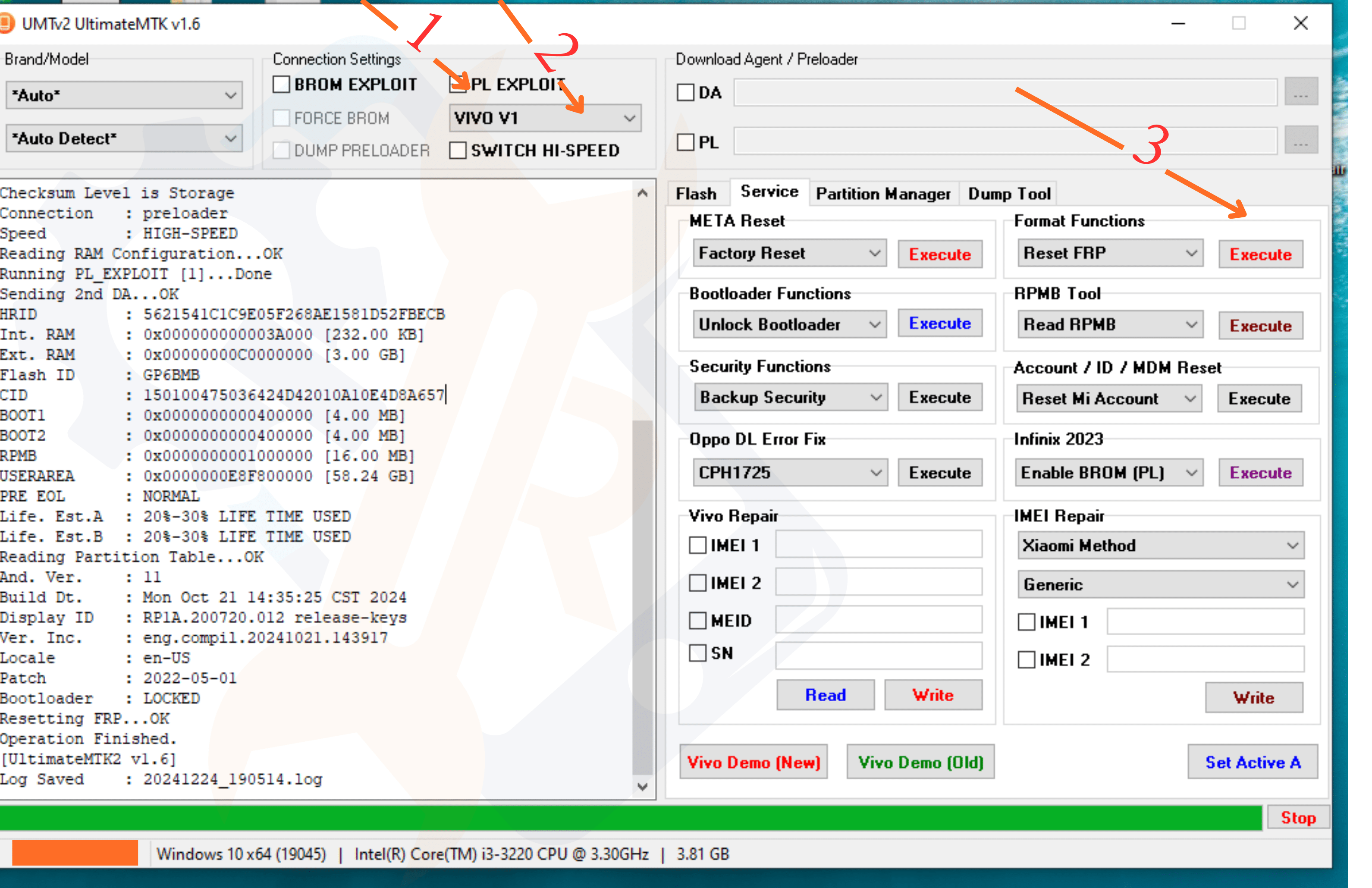 Vivo Y12 Y15 Y17 | New Security Pattern Frp Unlock with UMT